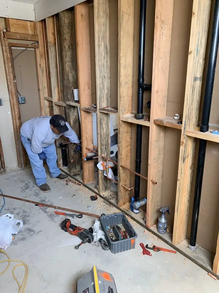 Commercial rough-in plumbing for Gas Line Repair in North Ridge at Mansfield